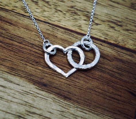 Love Heart Necklace Sterling Silver Heart Pendant Handmade Etsy Australia