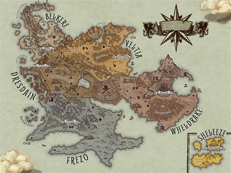 Inkarnate Custom Parchment Style World Map For Dungeons And Dragons