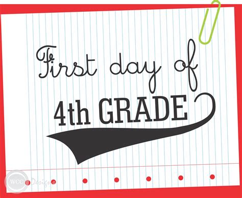 Free First Day Of School Printable Signs From Wcc Designs School