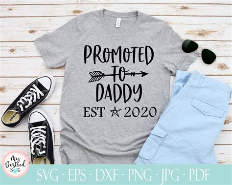 Promoted To Daddy Svg New Dad Gift Dad Svg Funny Dad Shirt Etsy Dad