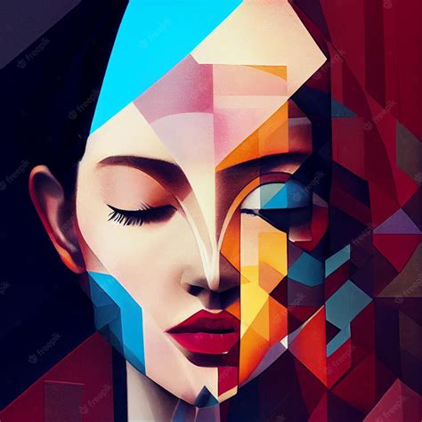 Premium Photo Colorful Abstract Woman Portrait In Pop Art Painting Style