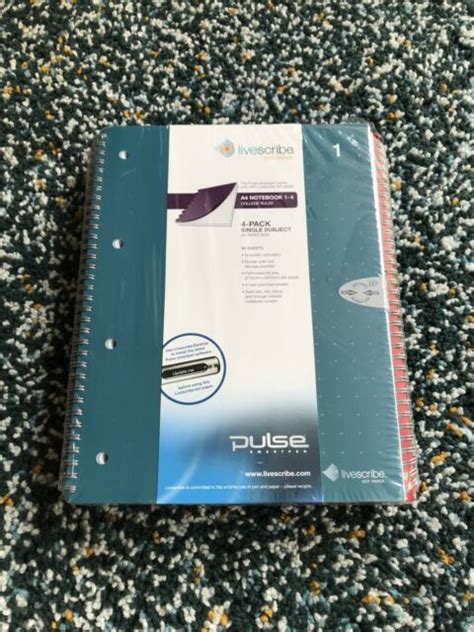 Livescribe A4 Lined Notebook 4 Pack 892515002828 Software Cover