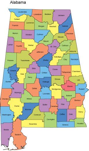 Alabama Map With Counties