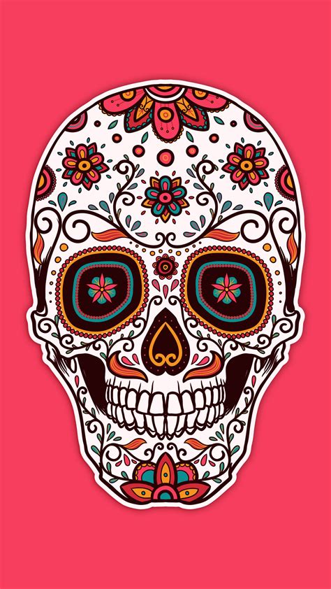 Pink Sugar Skull Hd Wallpaper For Your Iphone 6
