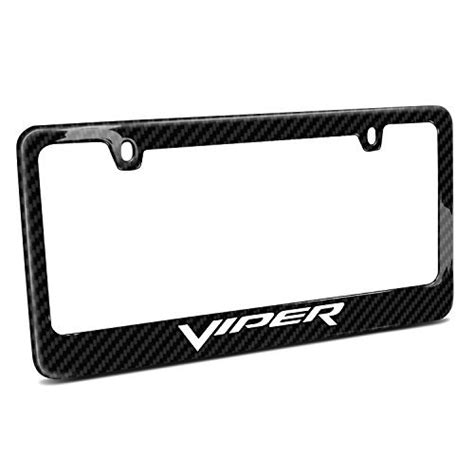 Dodge Viper Black Real Carbon Fiber License Plate Frame