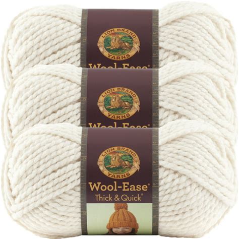 Lion Brand Wool Ease Thick And Quick Yarn Fisherman Multipack Of 3