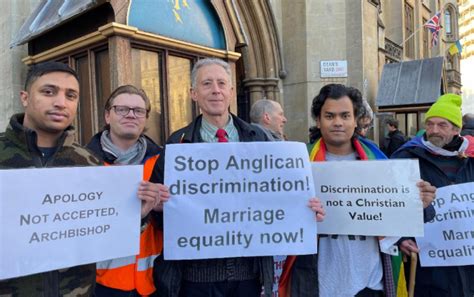 Same Sex Marriage Supporters Stage Protest At Church Of England Synod