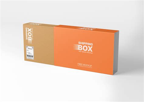 Free Shipping Box With Sleeve Mockup On Behance