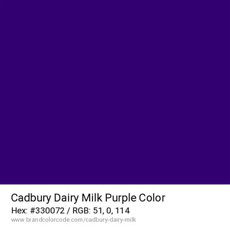 Cadbury Dairy Milk Brand Color Codes