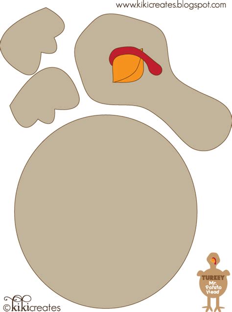 Turkey Body Template Printable