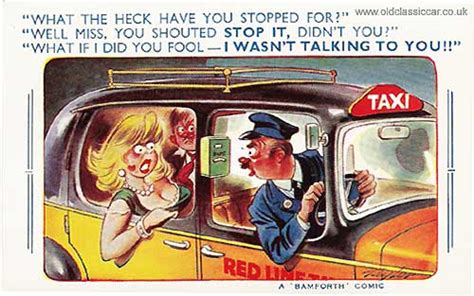 Funny Andor Comic Postcards With A Motoring Theme To Them