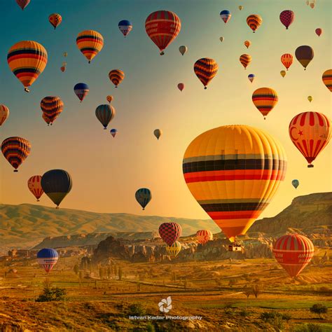 Sunrise In Cappadocia Hot Air Ballooning In The Golden Lig Flickr