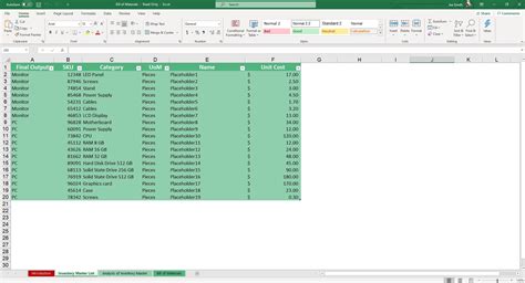 Free Bill Of Materials Excel Google Sheets Template Simple Sheets