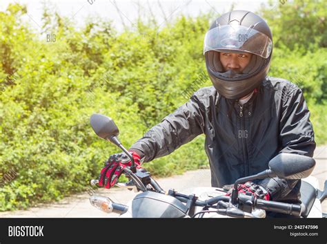 Man Motorcycle Helmet Image And Photo Free Trial Bigstock
