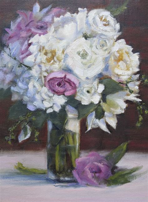 Painting Of A Bridal Bouquet By Artist Pat Fiorello Patfiorello