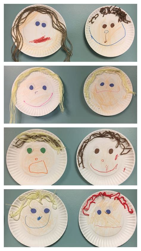 Self Portrait Paper Plate Art Pre K All About Me Week We Made These