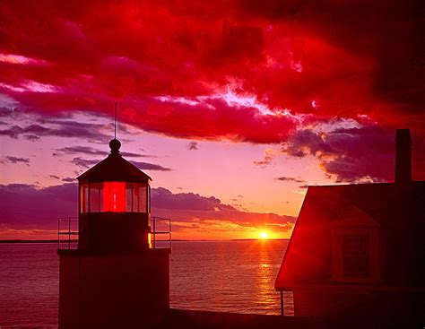 136215 Bass Harbor Lighthouse At Sunset Photograph By Ed Cooper Photography