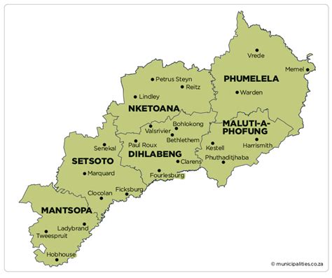 Thabo Mofutsanyana District Municipality Map