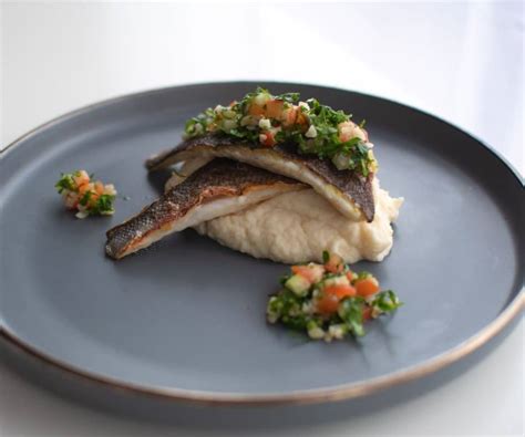 Pan Fried Sea Bass With Celery Purée And Tabbouleh Chef S Pencil