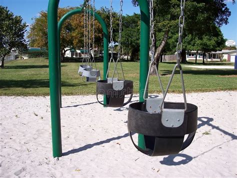 Infant Baby Swings Park Stock Photo Image Of Sand Seat 18458464