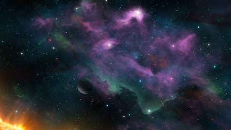 Download Wallpaper 3840x2160 Space Planets Nebula Stars Galaxy 4k