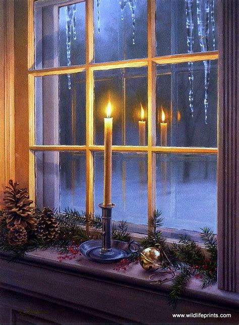 Artist Darrell Bush Unframed Christmas Holiday Print Warm Reflections