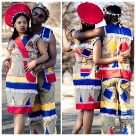 Beautiful Male And Female Zulu Umblaselo Traditional Attire Clipkulture