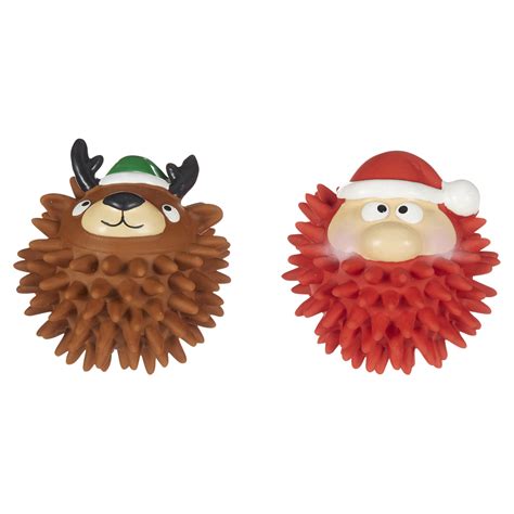 Meijer Holiday Latex Spiky Ball Dog Toy 1 Ct Shipt