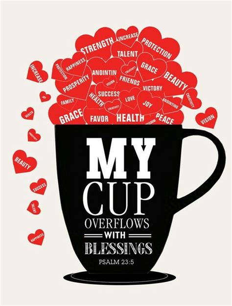 My Cup Overflows With Blessings Scripture Ps 235 Via Etsy By