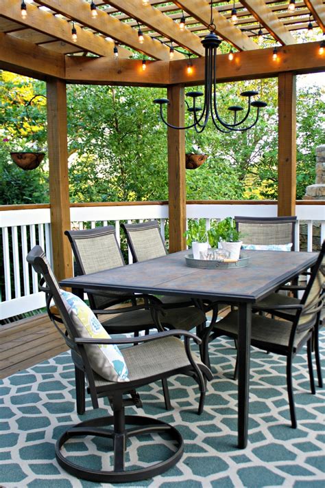 Our Beautiful Outdoor Pergola Dining Room Thrifty Decor Chick