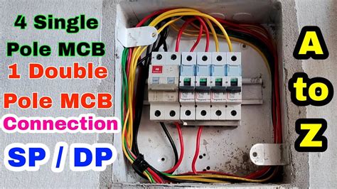 4 Single Pole Mcb And 1 Dp Mcb Full Connection In Mcb Box ।। Mcb