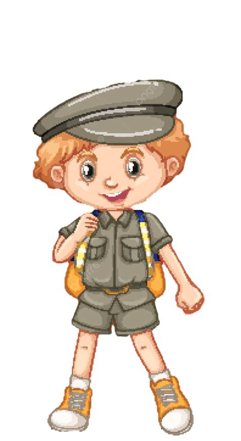 Happy Boy In Safari Costume Clip Art Young Children Vector Clip Art
