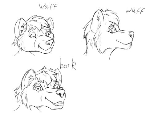 Doodle006 Wolf Faces — Weasyl