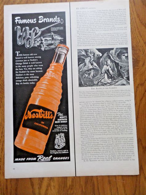 1950 nesbitt s california orange soda ad runnin w famous brank king ranch texas ebay