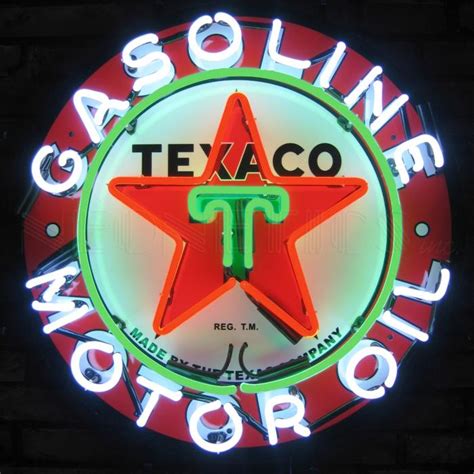Neonetics Standard Size Neon Signs Texaco Gasoline Neon Sign