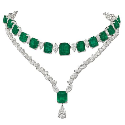 Emerald And Diamond Necklace Jahan Jewellery