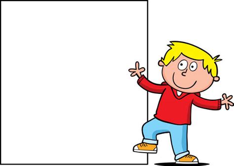 Kid Holding Blank Sign Illustrations Royalty Free Vector Graphics