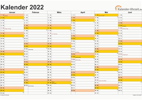 Die aktuelle kalenderwoche 2021 ist kw 04. Kalender 2022 mit Feiertagen