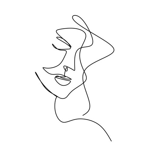 Single Line Drawing Woman