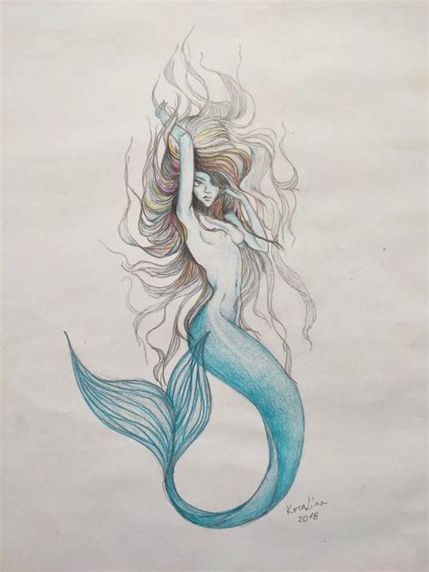 Mermaid Beautiful Mermaid Drawing Pencil Drawing Inspiration Drawings
