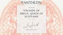 Yolande of Dreux, Queen of Scotland Biography - Countess of Montfort ...