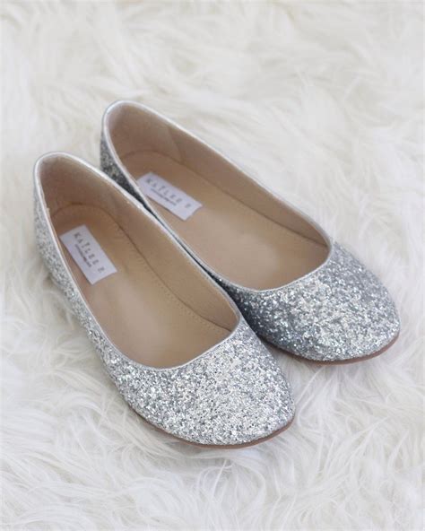 Silver Flat Dress Shoes For Wedding Jenniemarieweddings