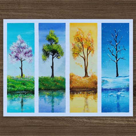 4 Seasons Painting In Acrylic By Artistic Lynx On Deviantart