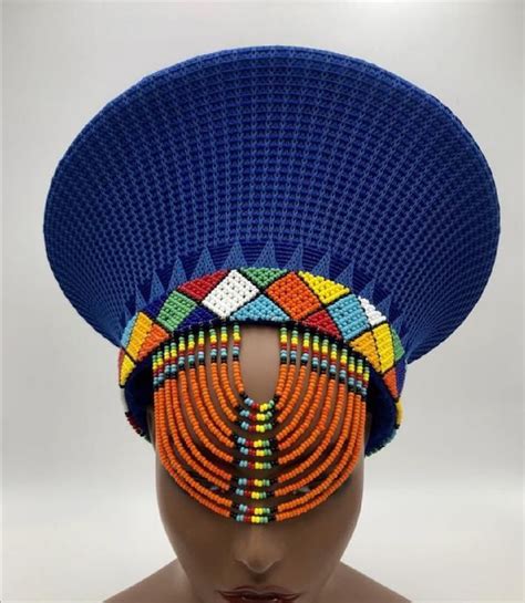 Traditional Zulu Beaded Hat Zulu Beaded Hat Isicholo Bucket Etsy