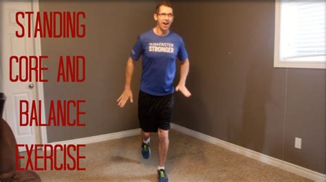 Simple Core And Balance Exercise Standing Youtube