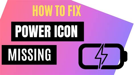 How To Fix Power Icon Missing On Taskbar In Windows 10 Youtube