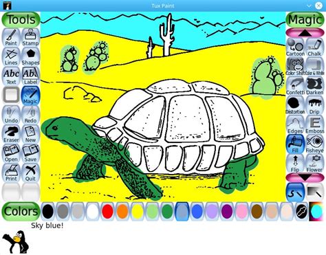 Tux Paint Programa De Dibujo Para Niños De 3 A 12 Años