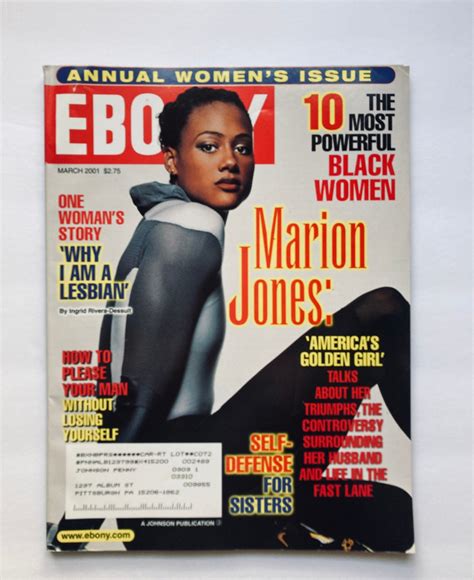 Ebony Magazine March 2001 Annual Womens Issue Marion Jones Cover Etsy Uk