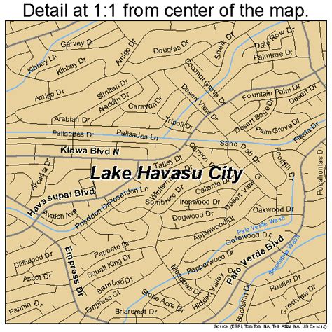 Lake Havasu City Arizona Street Map 0439370