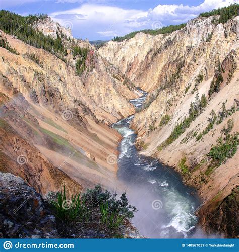 Grand Canyon Of The Yellowstone River Stock Image Image Of Nature